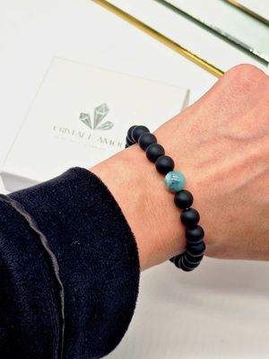 ONYX &amp; LARIMAR Armband