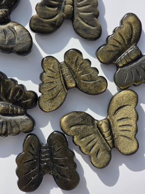 GOLD OBSIDIAN Schmetterling mit Flash💫