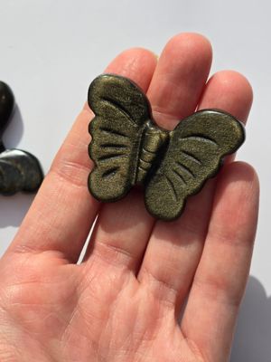 GOLD OBSIDIAN Schmetterling mit Flash💫