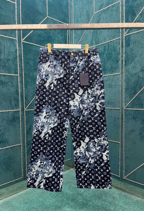 Monogram denim pantaloni Louis Vuitton