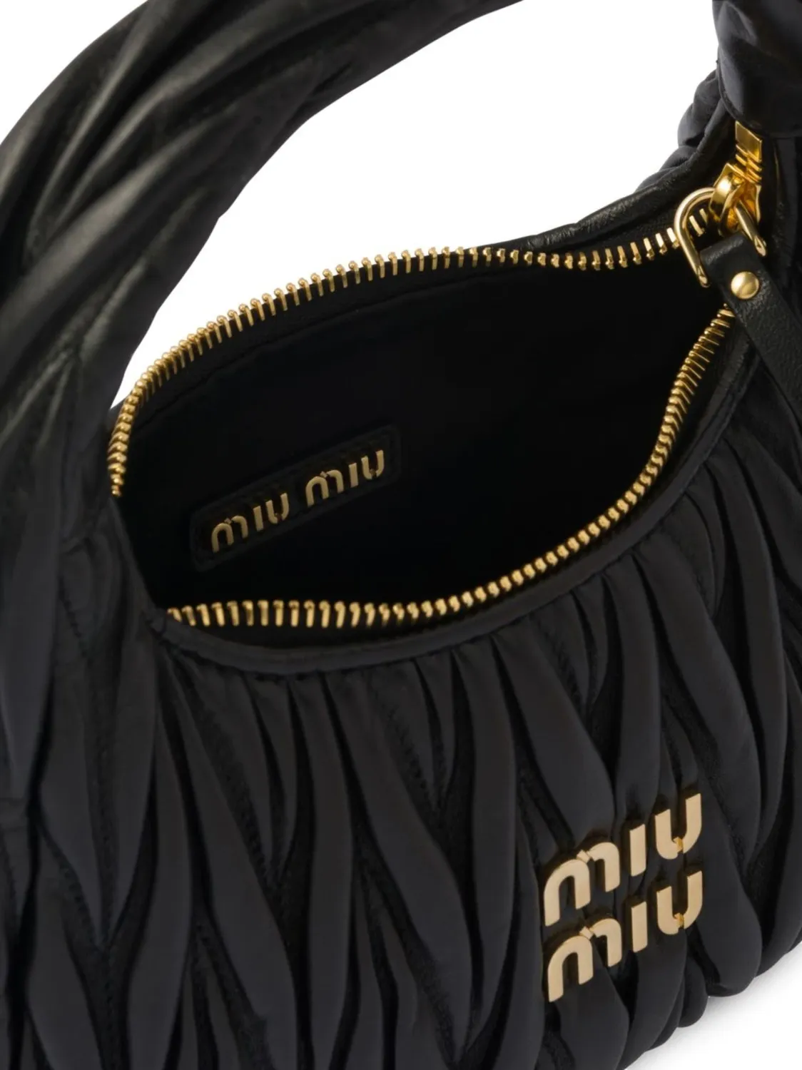 Borsa miu miu hobo Wander in nappa matelassé