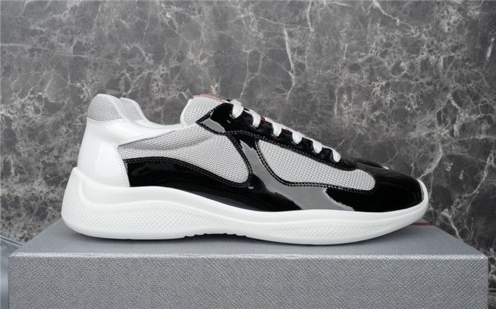 Sneakers Prada America&#39;s Cup in vernice e tessuto bike