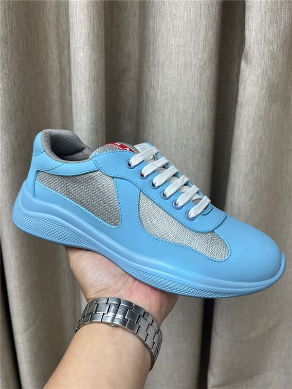 Sneakers Prada America&#39;s Cup in vernice e tessuto bike