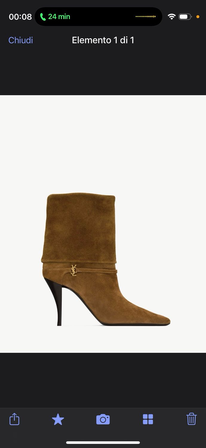 Stivaletti Niki in suede Yves Saint Laurent