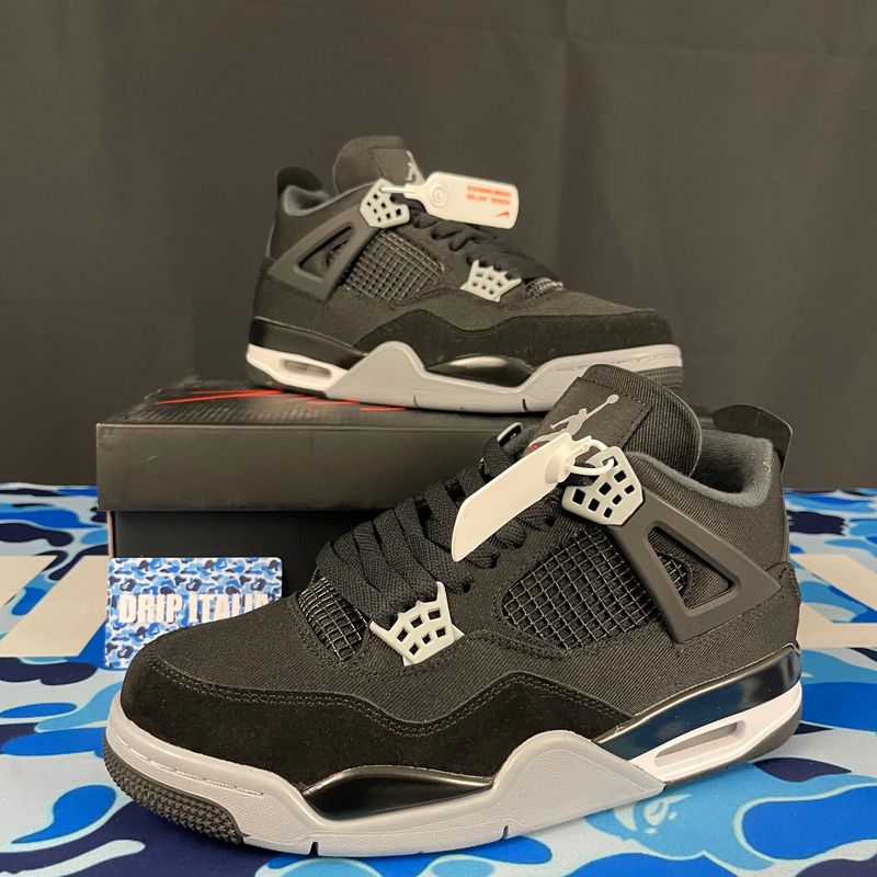 Jordan 4 Black Canvas 
