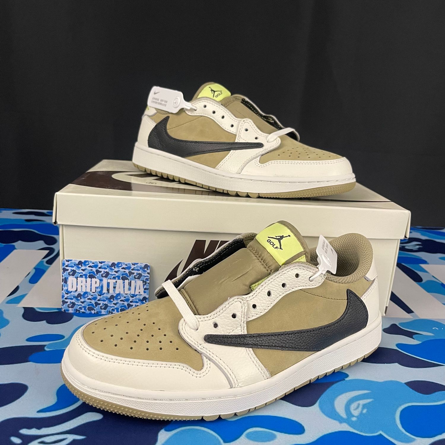 Jordan 1 Retro Low Golf Travis Scott Neutral Olive
