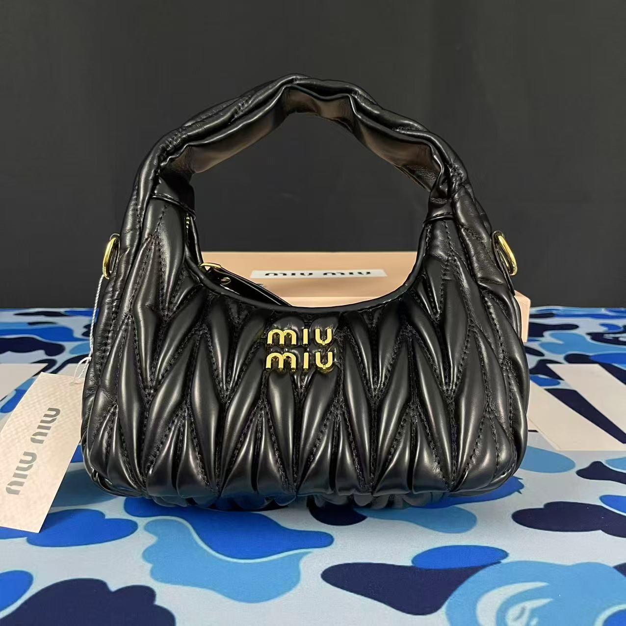 Borsa miu miu hobo Wander in nappa matelassé