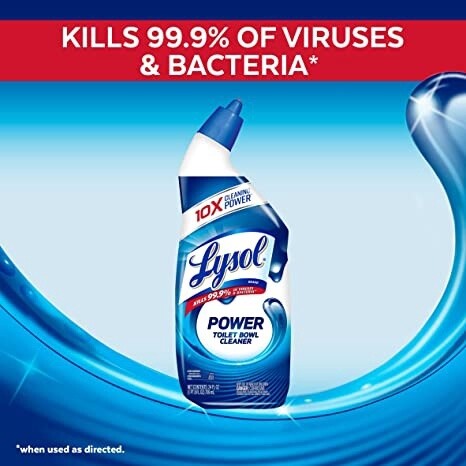 Lysol Power Toilet Bowl Cleaner Gel, For Cleaning and Disinfecting, Stain Remova