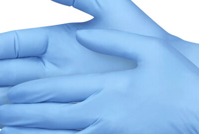 Uline Industrial Nitrile Gloves - Powder-Free, 4 Mil-Medium