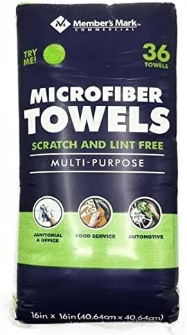Member&#39;s Mark Microfiber Towels 36PK Green