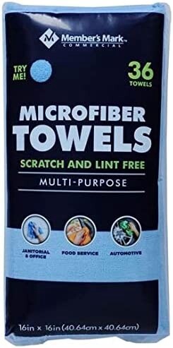Member&#39;s Mark Microfiber Towels 36PK -Blue