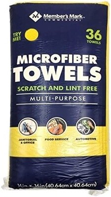 Member&#39;s Mark Microfiber Towels 36PK Yellow