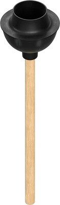 Toilet Plunger Commercial Grade with 18” Wood Handle
