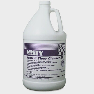MISTY Neutral Floor Cleaner EP, Lemon, 1gal Bottle