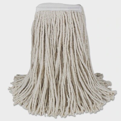 Boardwalk Mop Head Cotton, Cut End, White,4 Ply, #16 oz