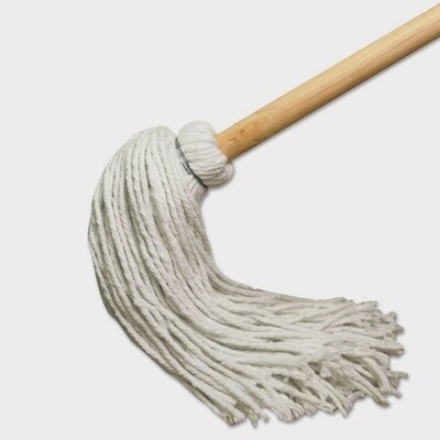 Boardwalk Deck Mop w/54&quot; Wooden Handle, 24 oz. Rayon Fiber Head