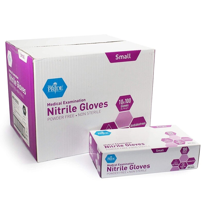 Medpride Power Free Nitrile Exam Gloves-Small