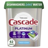 Cascade Platinum ActionPacs Dishwasher Detergent Pods, Fresh Scent