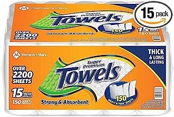 Member&#39;s Mark 1/2 Sheets Paper Towels 2Ply
