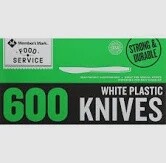Member&#39;s Mark Plastic Knives, Heavyweight, White