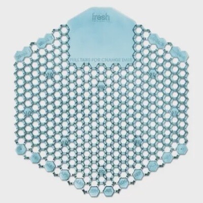 Wave 3D Urinal Deodorizer Screen, Blue, Ocean Mist Fragrance. 2 Pack