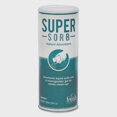 Super-Sorb Liquid Spill Absorbent, Powder, Lemon Scent 12 oz Shaker Can