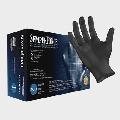 SemperForce Black Nitrile Gloves X-Large