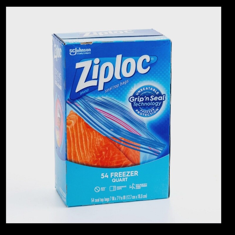 Ziploc Seal Top Freezer Bag, Quart, 54-count