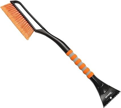 AstroAI 27 Inch Snow Brush and Detachable Ice Scraper with Ergonomic Foam Grip