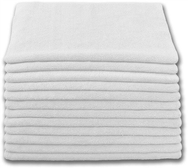 White Microfiber Cleaning Cloths