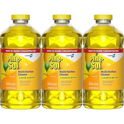 Pine-Sol Multi-Surface All-Purpose Cleaner  | Lemon Fresh | 80 Fl Oz | 2x Concentrated Formula