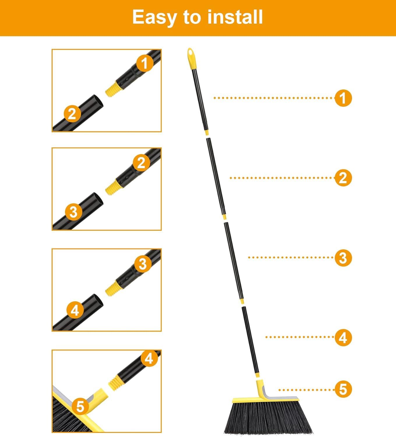 Broom for Floor Cleaning with 58&quot; Long Handle