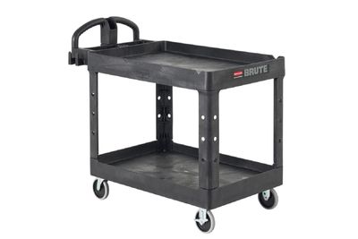 Rubbermaid Commercial Products 2-Shelf Utility/Service Cart, Medium