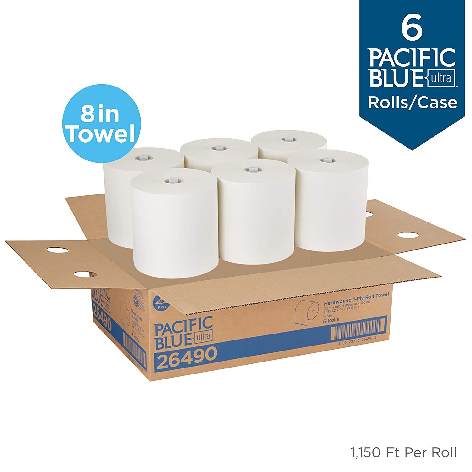 Pacific Blue Ultra 8” High-Capacity Recycled Paper Towel Rolls