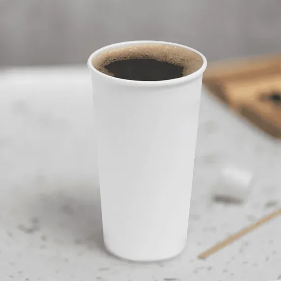 Karat Paper Hot Cup, 20 oz Coffee Cups, White