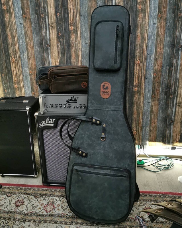 Leather Bass Gigbag Stone Blue