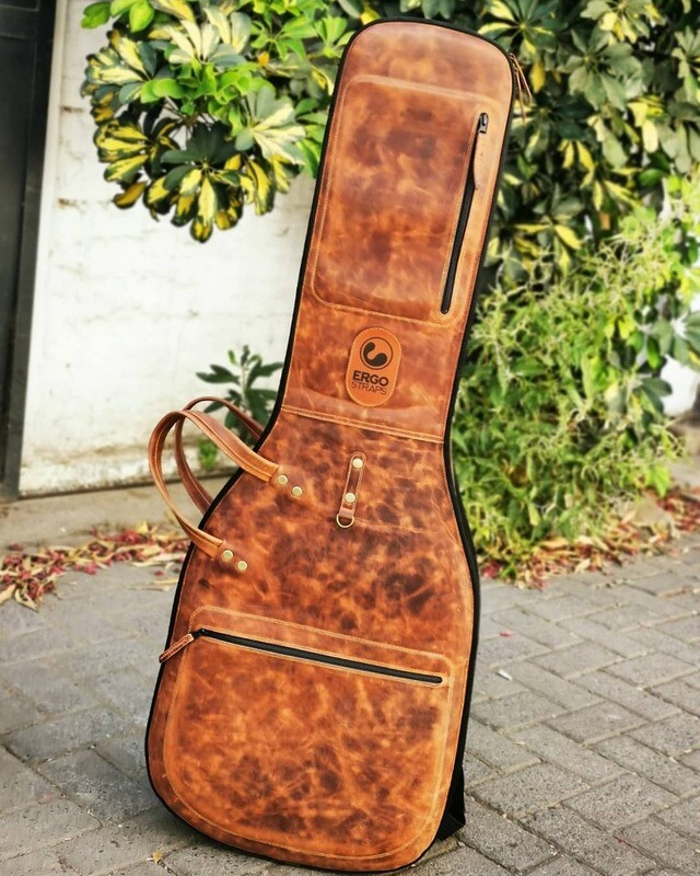 Leather Guitar Gigbag Vintage Brown