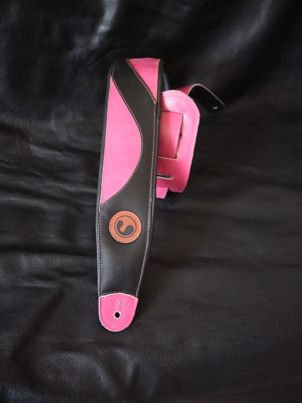 DualTone Strap 3″ – Pink -(Padded, Genuine Leather)