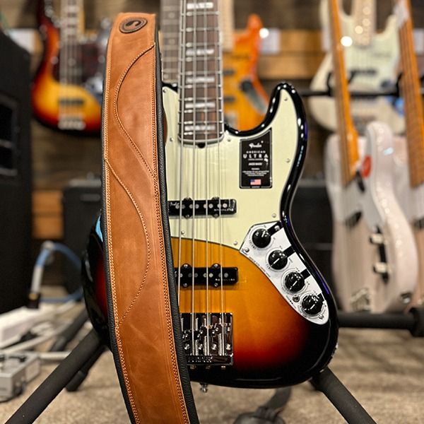 DualTone Strap 3" -  Brown  (Padded, Genuine Leather)