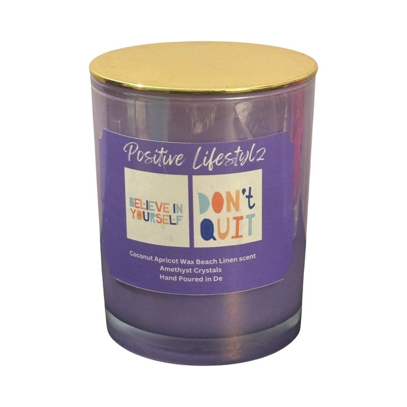 Don't Quit ~ Vanilla Beach Linen scent Amethyst crystals Don't Quit ~ Vanilla Beach Linen scent Amethyst crystals