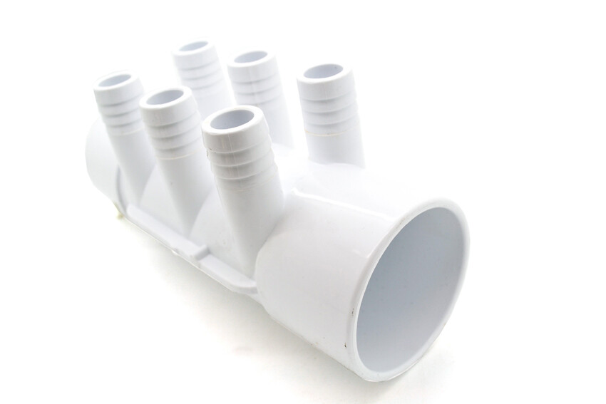 2"male/female inlets with 6 x 3/4" smooth outlets