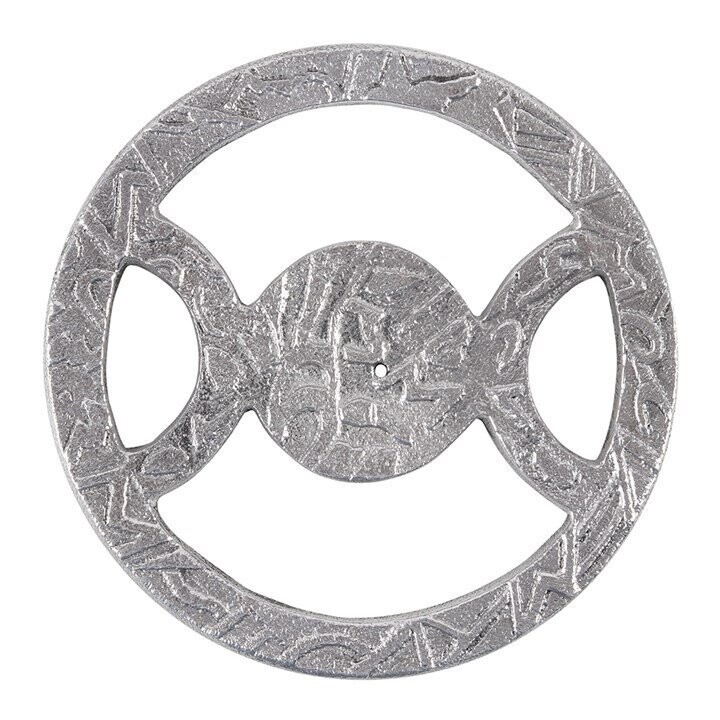 Incense Holder, Round Triple Moon design
