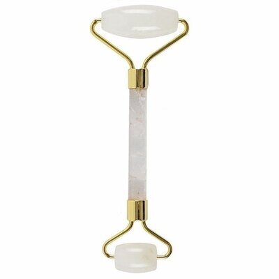 Crystal Face Roller in Clear Quartz