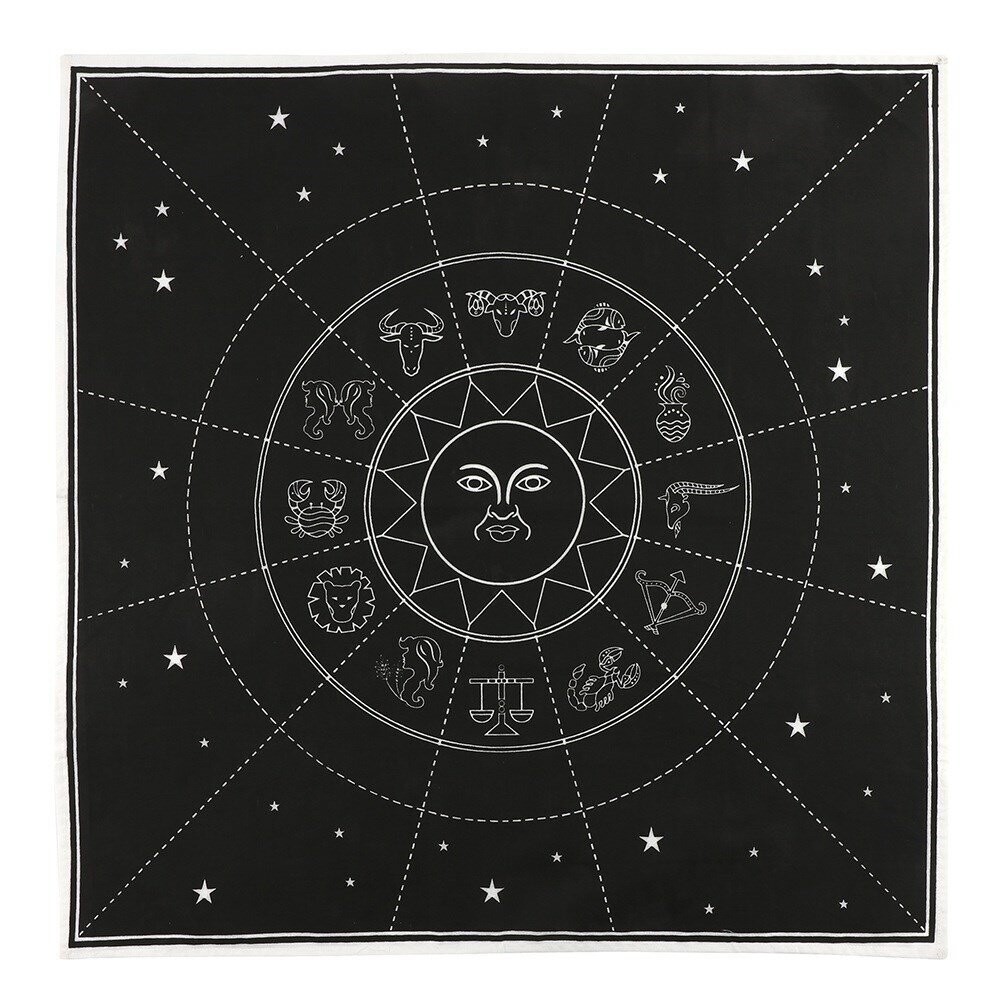 Tarot reading or alter cloth, zodiac design