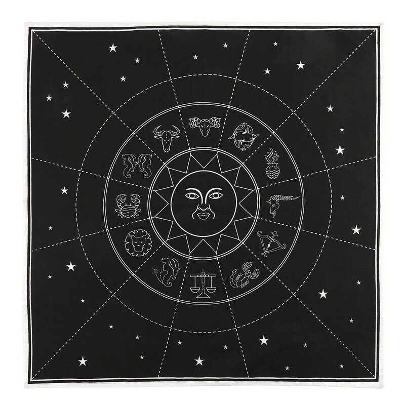 Tarot reading or alter cloth, zodiac design