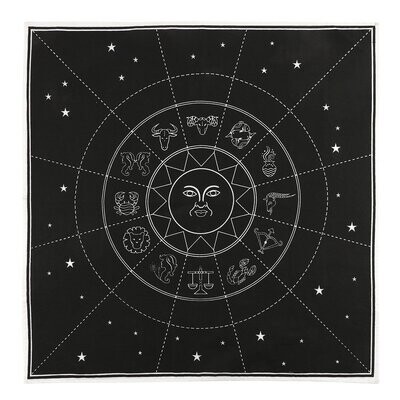 Tarot reading or alter cloth, zodiac design