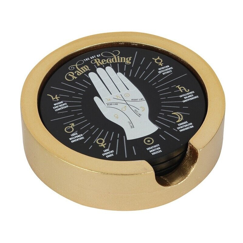 Coaster Set - palm reader design
