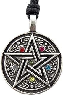 Necklace, Pewter Wiccan Amulet, pentagram