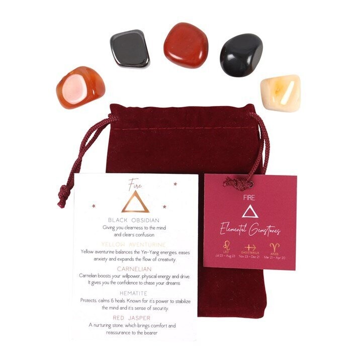 Crystal birth stone set for Aries, Leo and Sagittarius