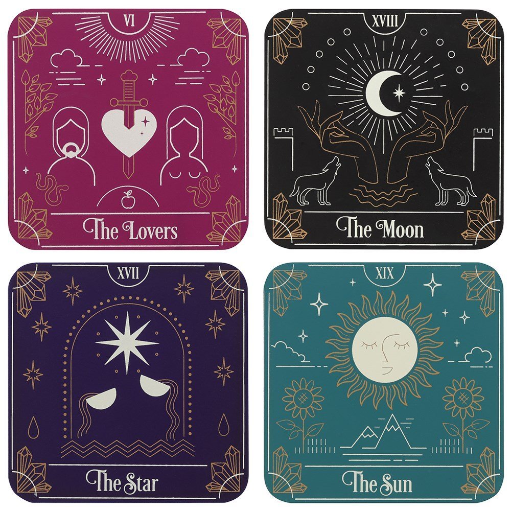 Coaster Set - tarot design
